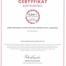 Certyfikat 2025