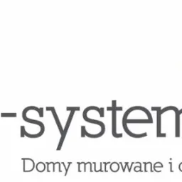 Logo firmy Kros-system z zielonym symbolem dwóch nałożonych na siebie kwadratów i napisem 'Domy murowane i drewniane'.