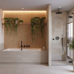 Aneta Eron - Projekt łazienki w domu jednorodzinnym.