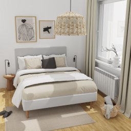 Ładniej Katarzyna Fednik - projekt sypialni w stonowanych kolorach