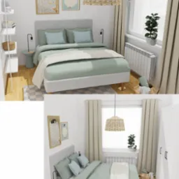 projekt sypialni w kolorze