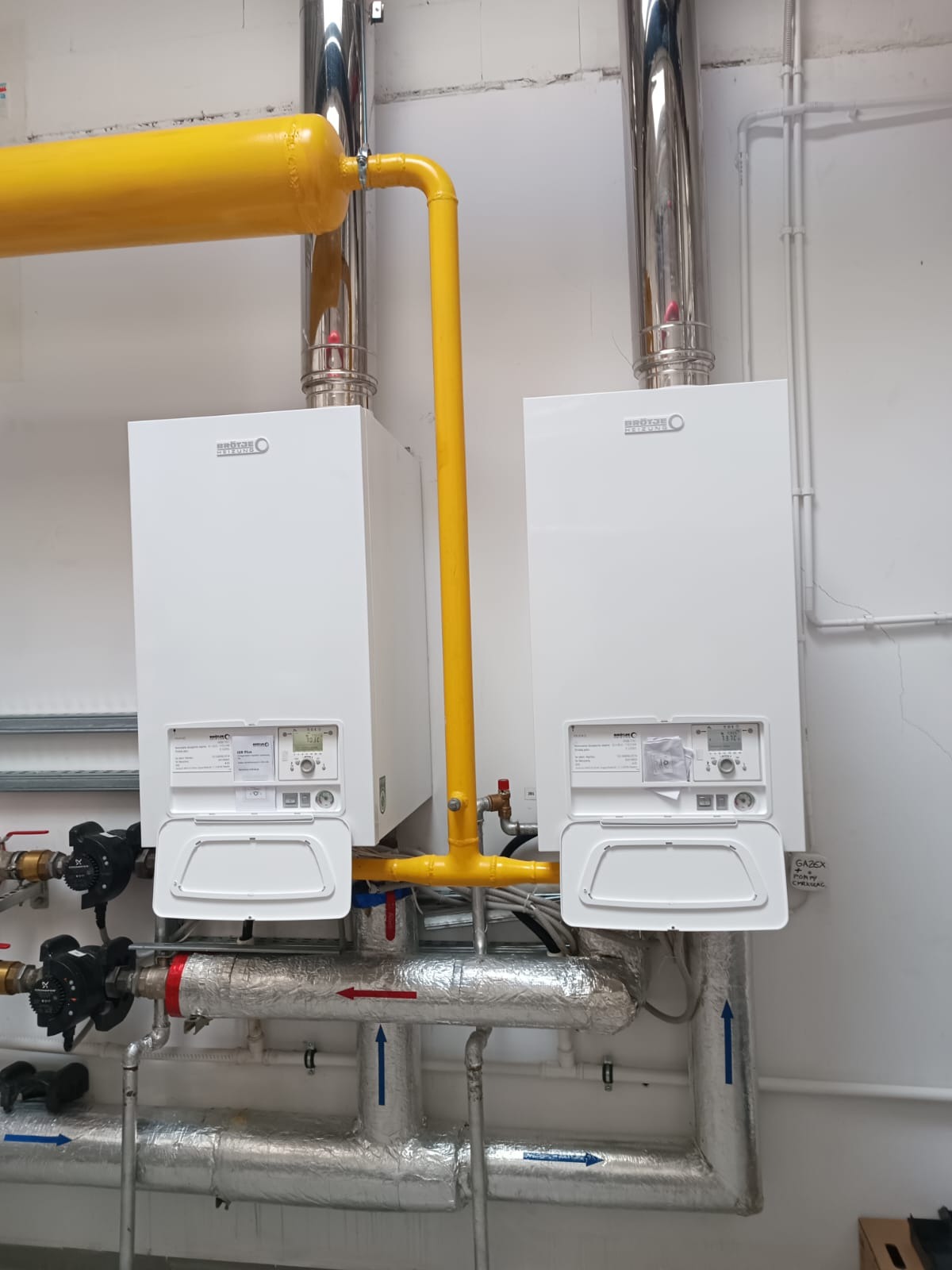 Montaż kaskady kotłów