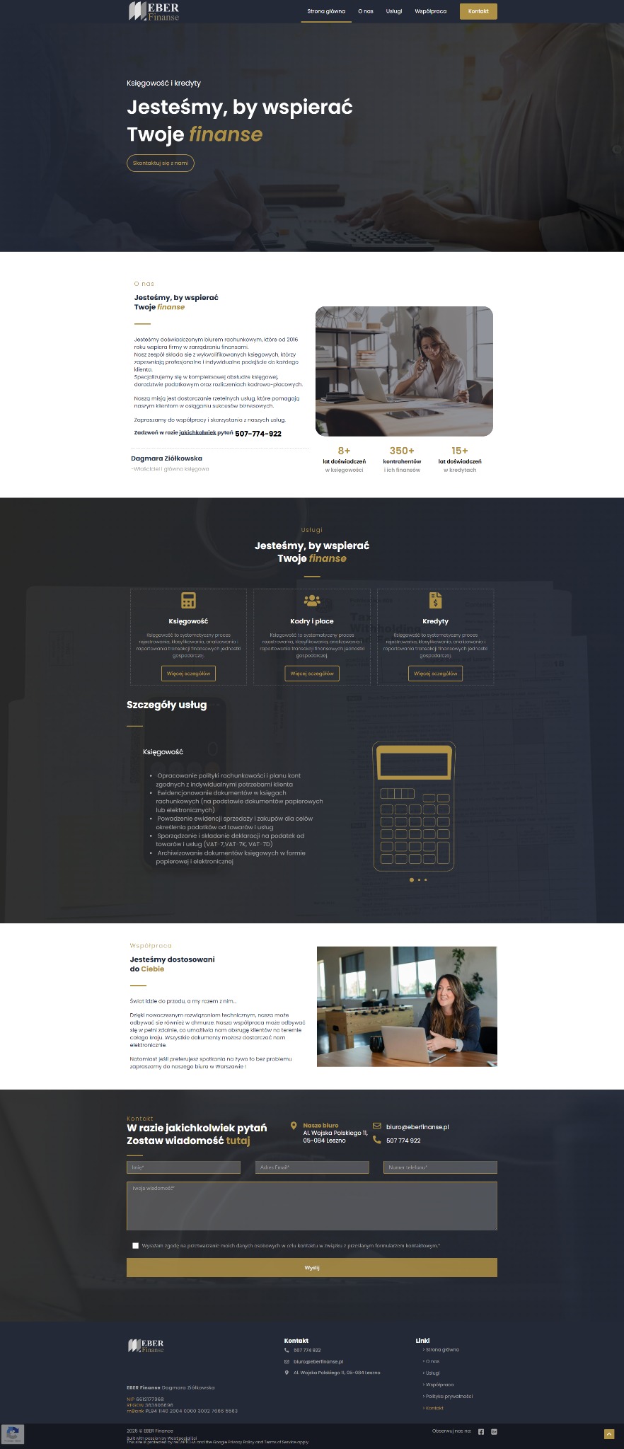 Strona internetowa dla biura rachunkowego