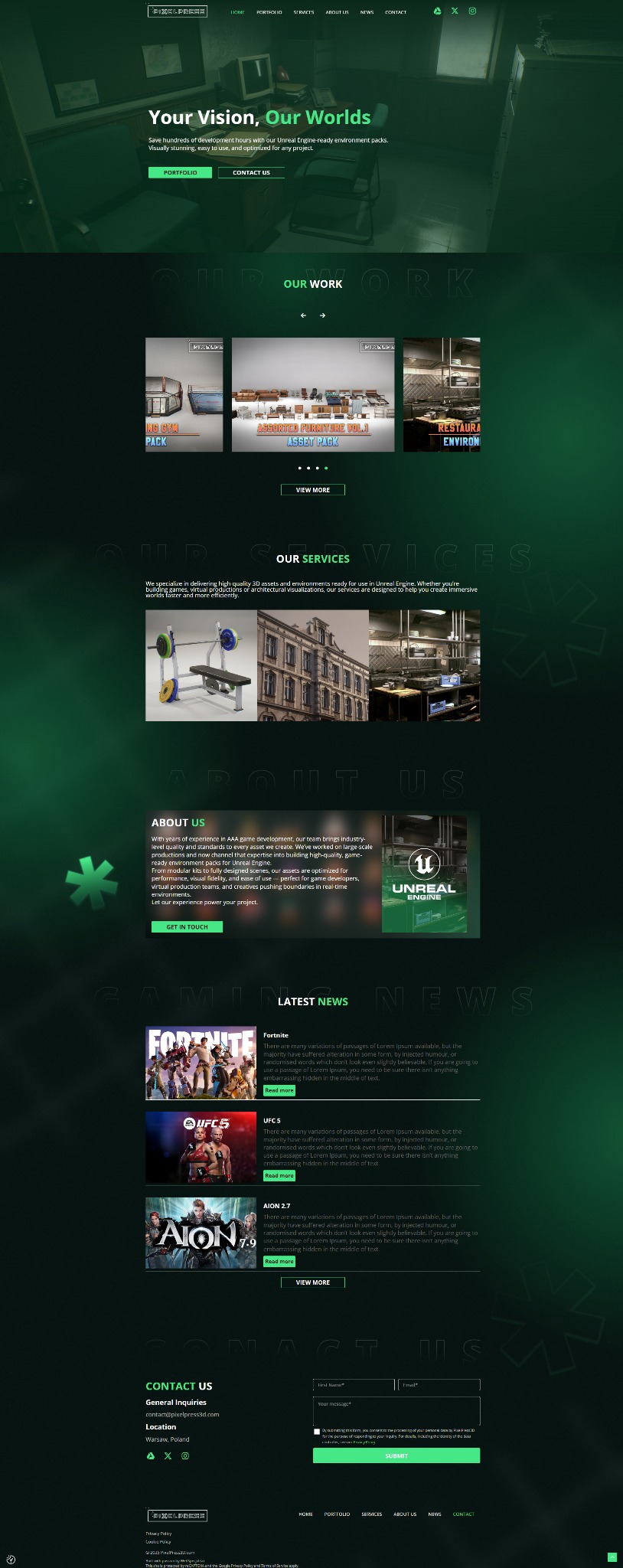 Strona dla dwórców assetów i modeli 3d.