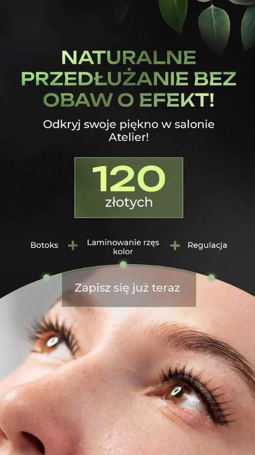 Baner reklamowy do salonu kosmetologicznego.