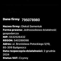 Oleksii Semeniuk - Roboty Ziemne Bydgoszcz