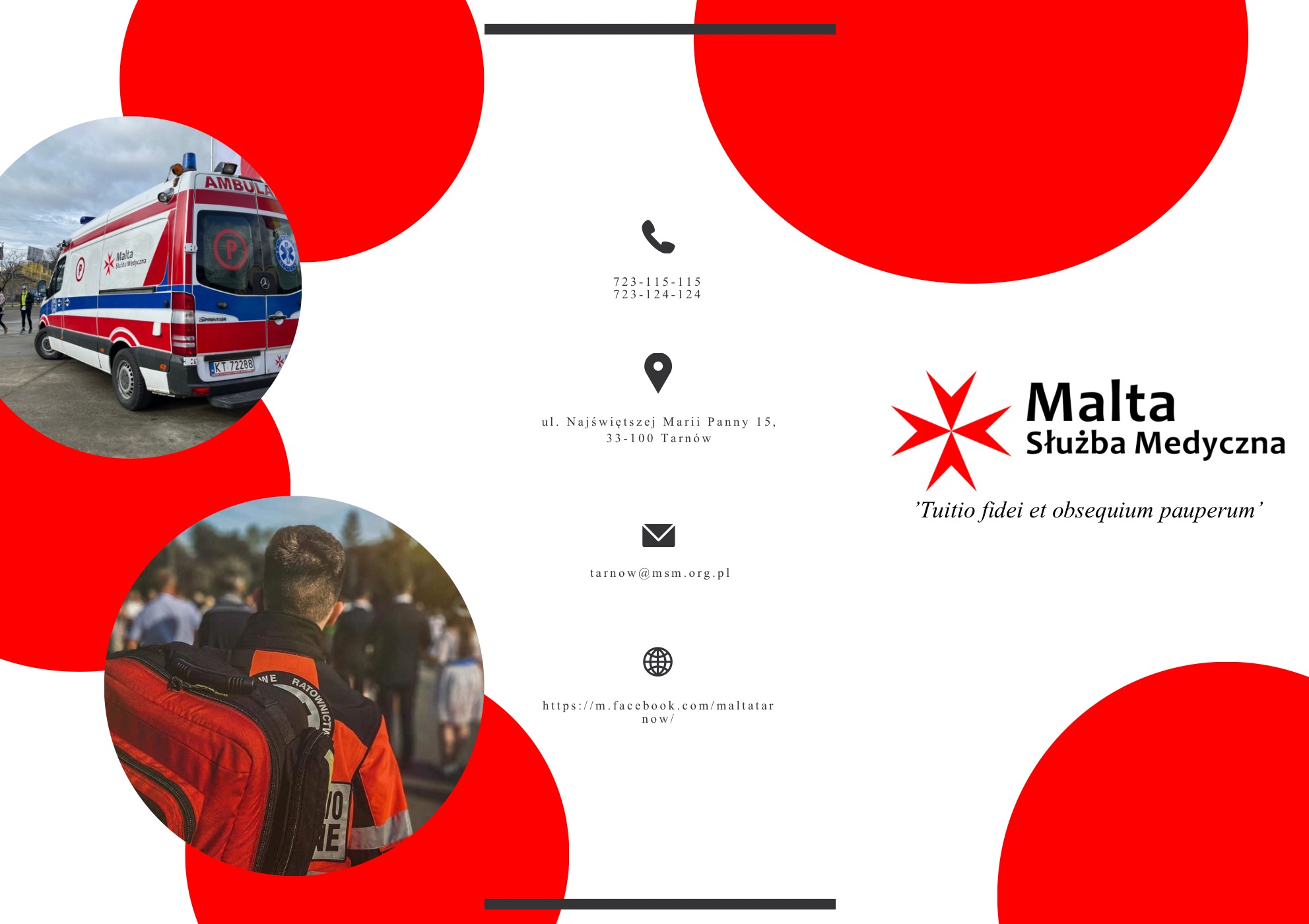 Projekt ulotki, strona 1/2.