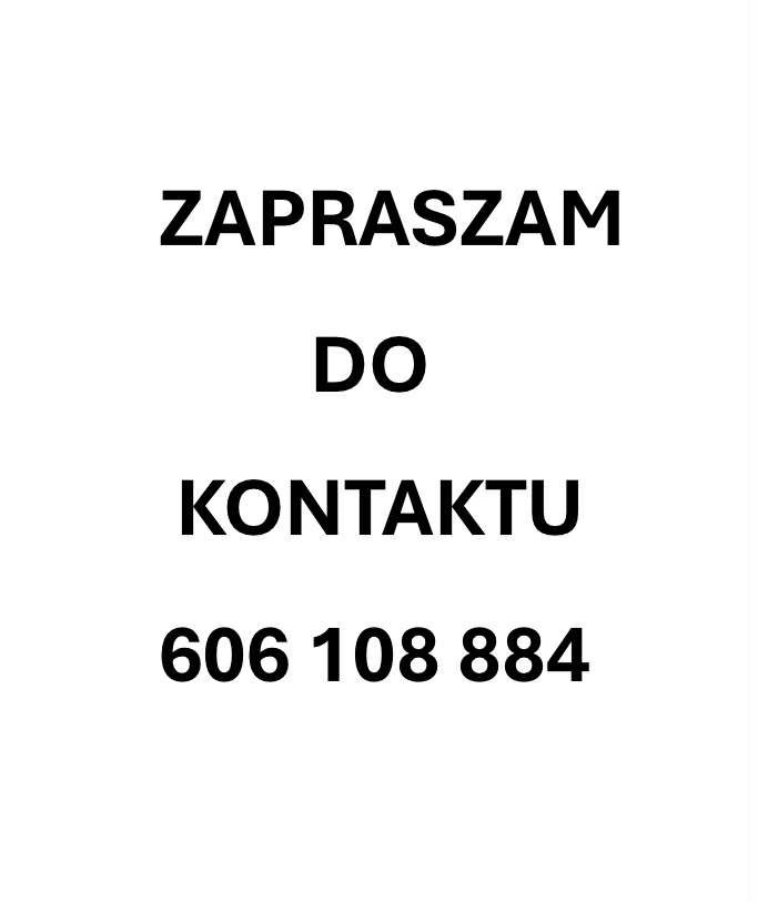 Zapraszam do kontaktu - numer telefonu 606 108 884 na białym tle. Informacja o usłudze geologicznej.