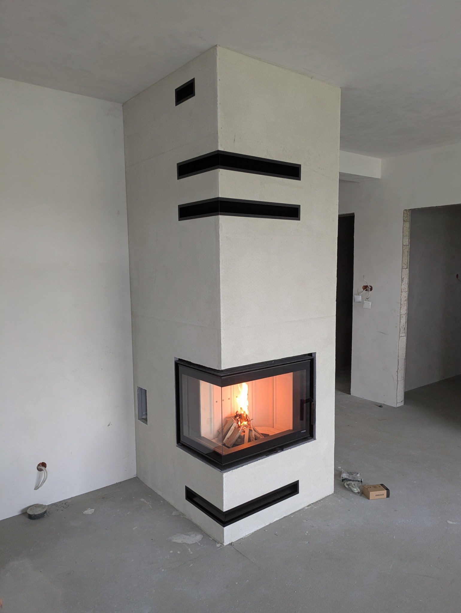 Klasyczna zabudowa narożnego wkładu.