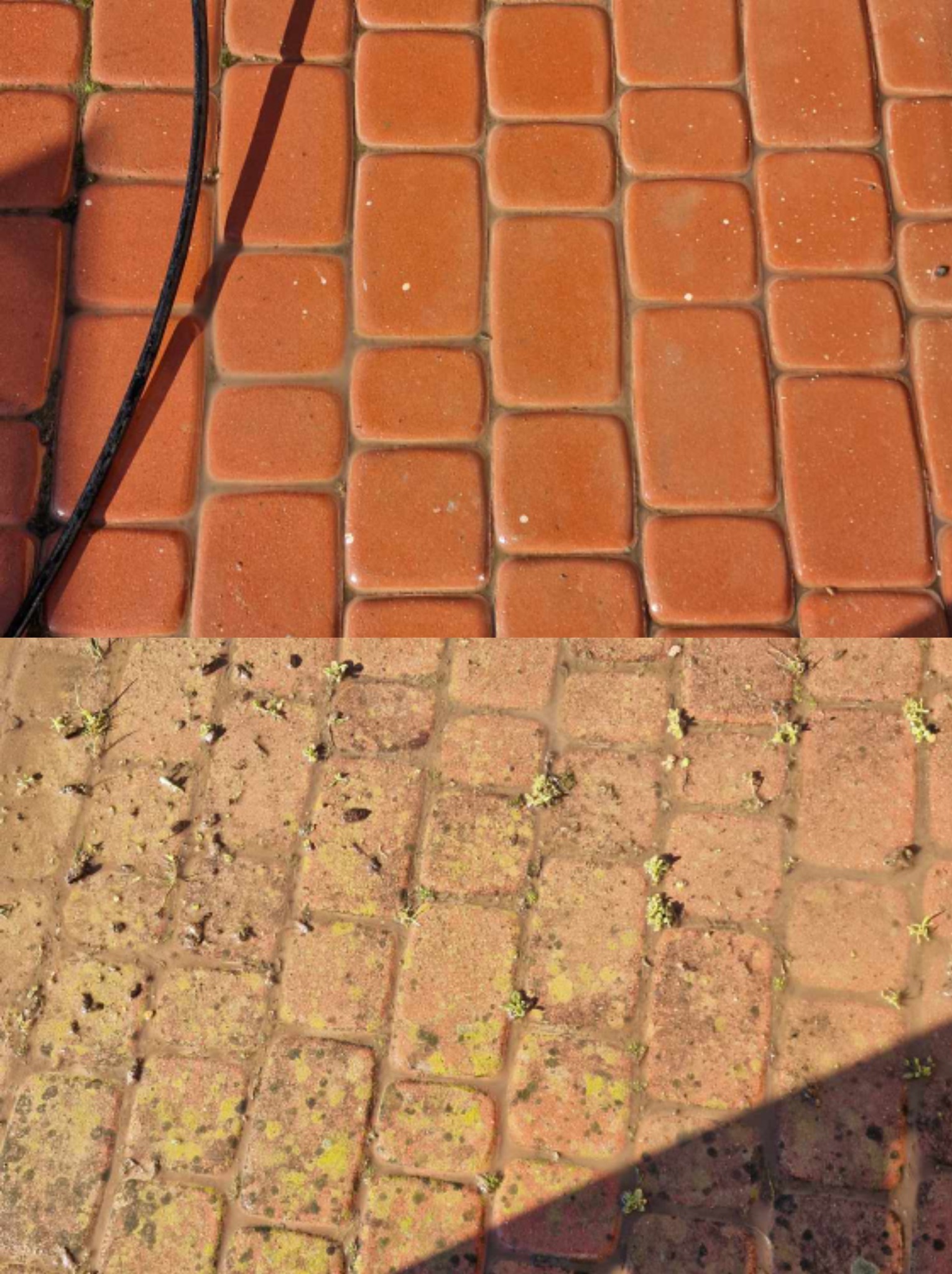 Czyszczenie mocno zabrudzonej kostki .