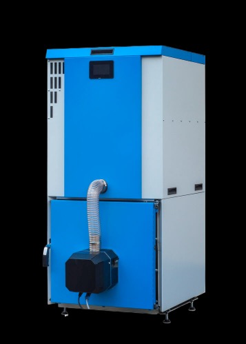 Kocioł C.O Slimet Wyposażony w palnik KIPI Samoczyszczący Obrotowy Kompaktowy Dostępne moce 10-25kw