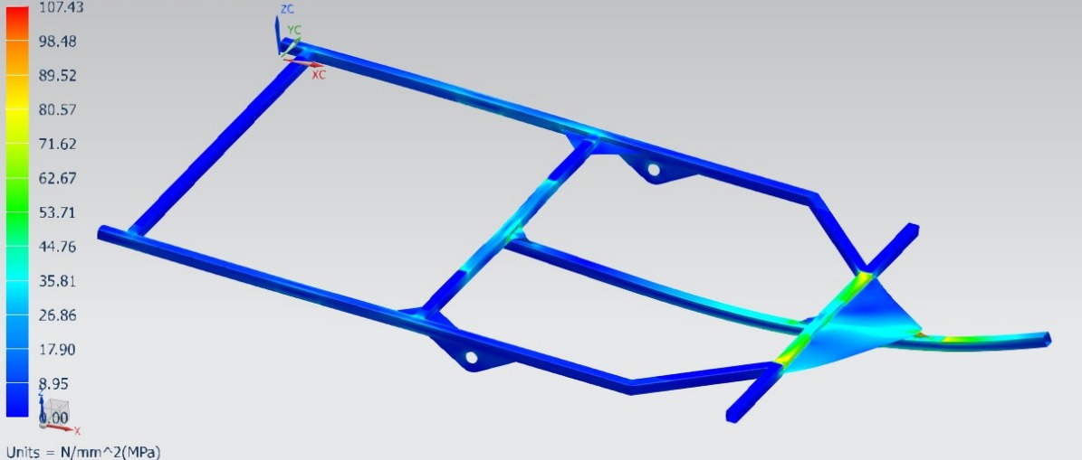...oraz wytężenia konstrukcji.