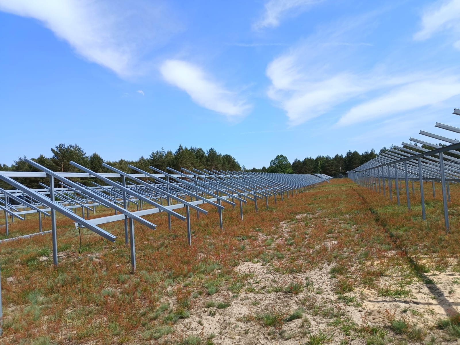 Odbiór częściowy palowania i montażu konstrukcji elektrowni fotowoltaicznej