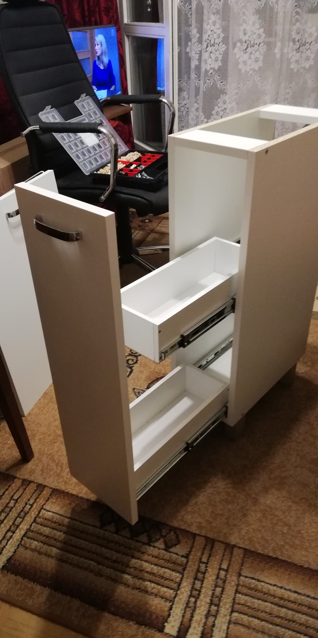 Szafka łazienkowa wąska z 2 szufladami