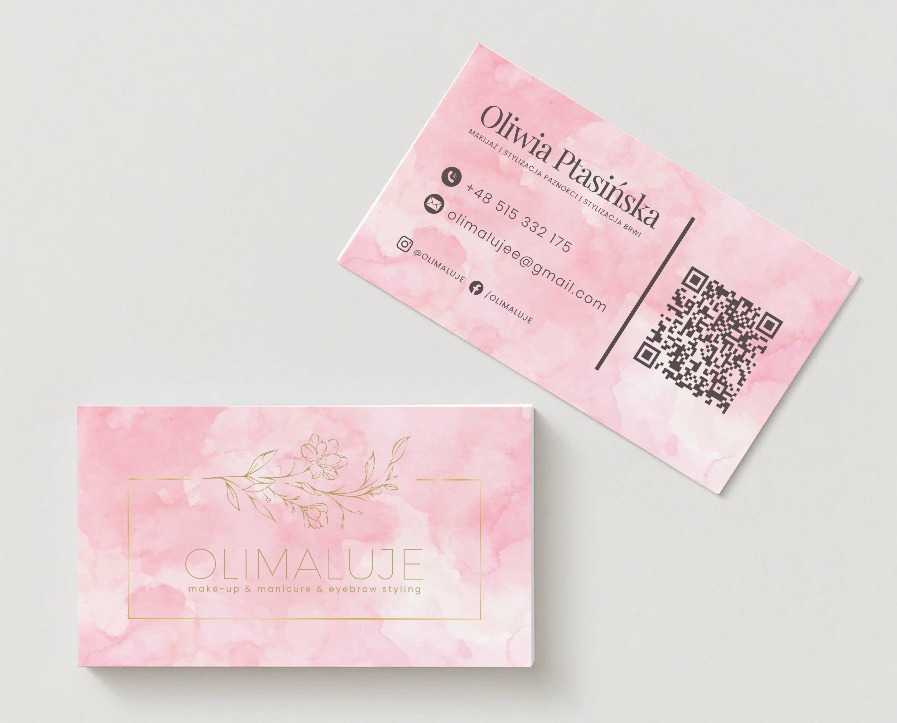 Pozłacane wizytówki