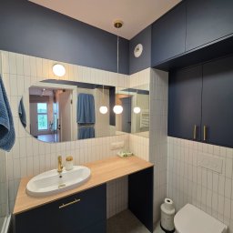 Szafki łazienkowe i lustro wykonane  na zamowienie