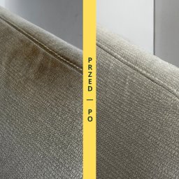 Różnica przed praniem i po kanapy