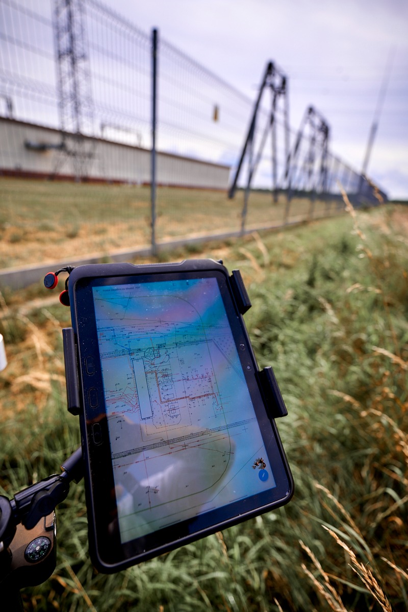 Mapa do celów projektowych pod budowę linii wysokiego napięcia