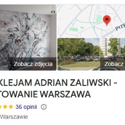 Adrian Zaliwski - Tapetowanie ścian w Warszawie: Ściana z fototapetą w kwiaty, wykonana przez firmę 'Przyklejam Adrian Zaliwski'. Dekoracja wnętrz z dbałością o detale.