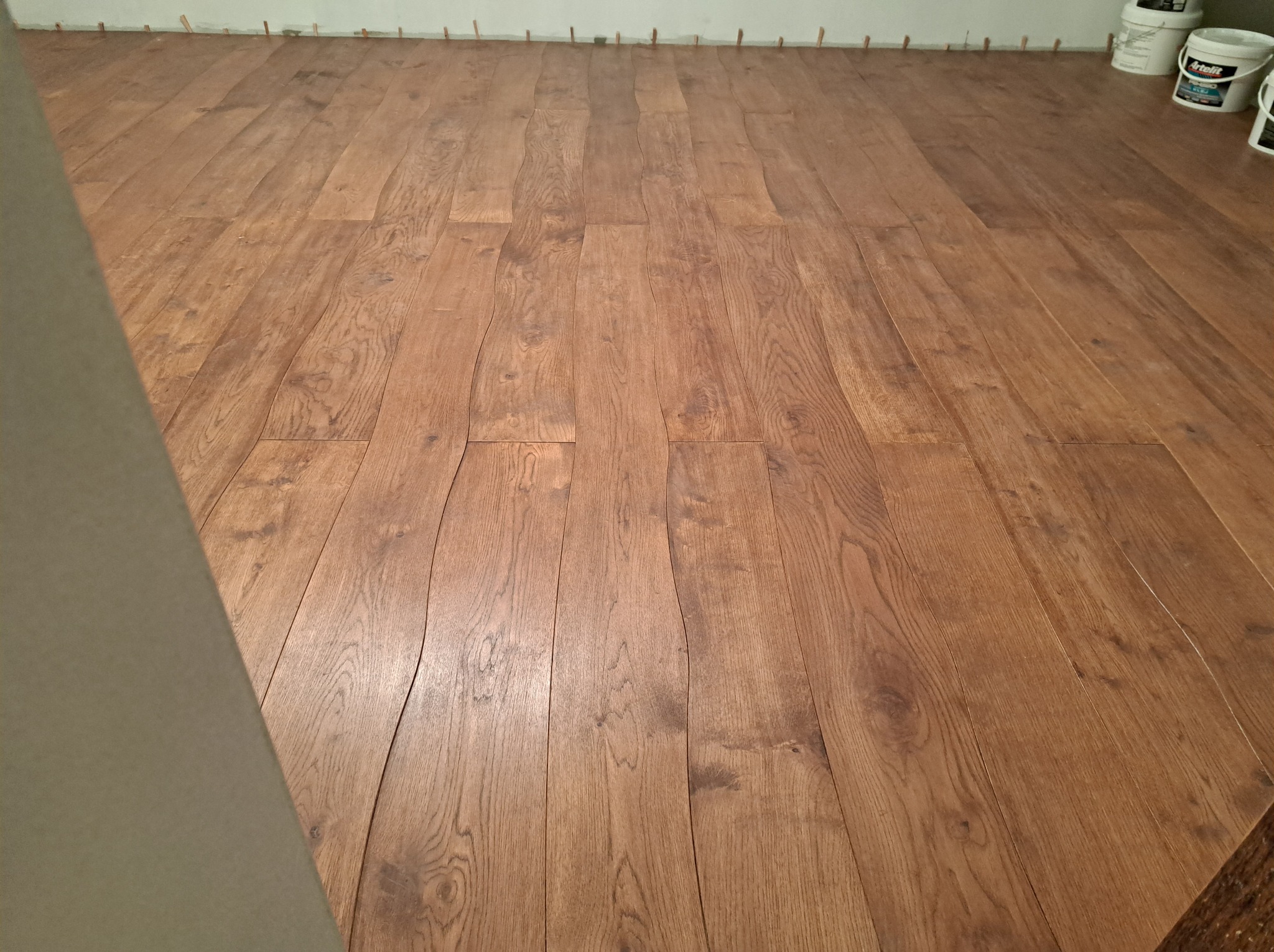 Układanie deski krzywoliniowej