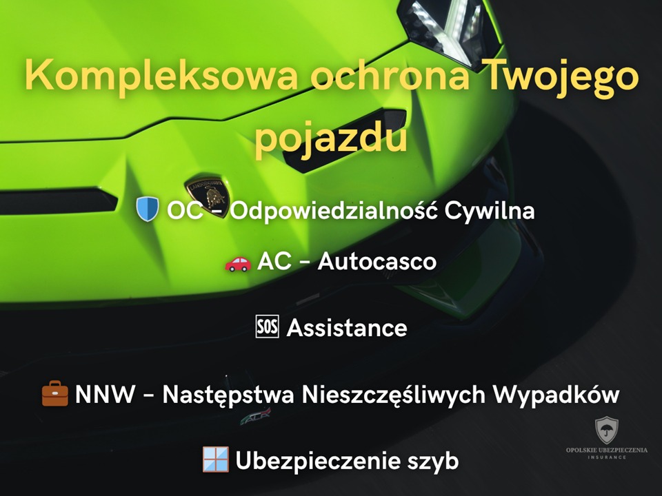 Ubezpieczenia komunikacyjne – OC, AC, NNW, Assistance