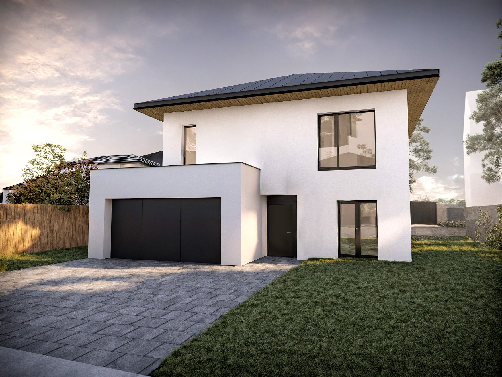 Projekt domu jednorodzinnego we Włochach z uzyskaniem decyzji o warunkach zabudowy.