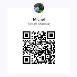Usługi Budowlane Choszczno - Kod QR do kontaktu WhatsApp z profilem 'Michel', wyświetlony na ekranie smartfona. Tekst informuje o prywatności kodu i możliwości dodania do kontaktów.