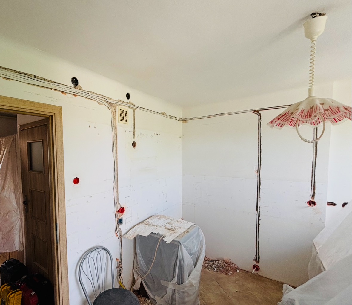 Rozprowadzenie przewodów w kuchni