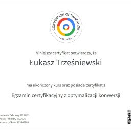 Certyfikat Google Ads - Optymalizacja konwersji