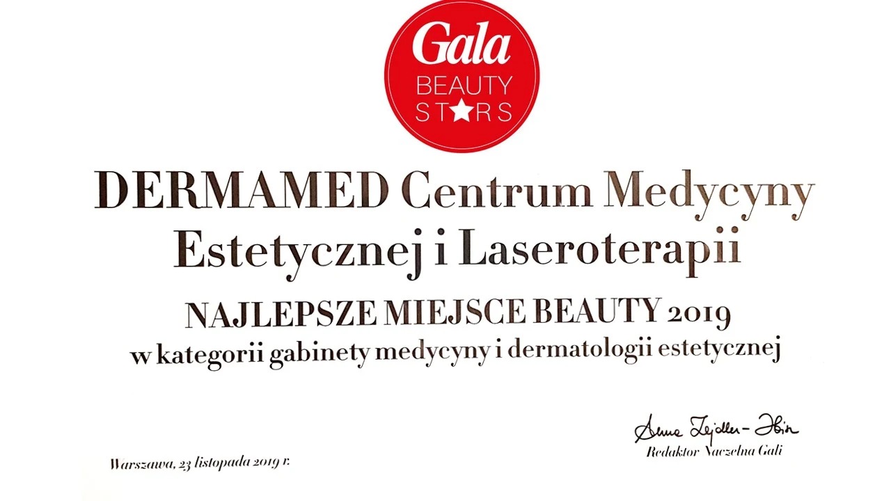 Dermamed - najlepsza klinika medycyny estetycznej w Polsce wg Gala