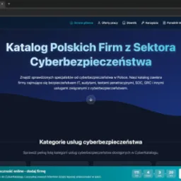 Interfejs Cyber Katalog - katalog firm cyberbezpieczeństwa