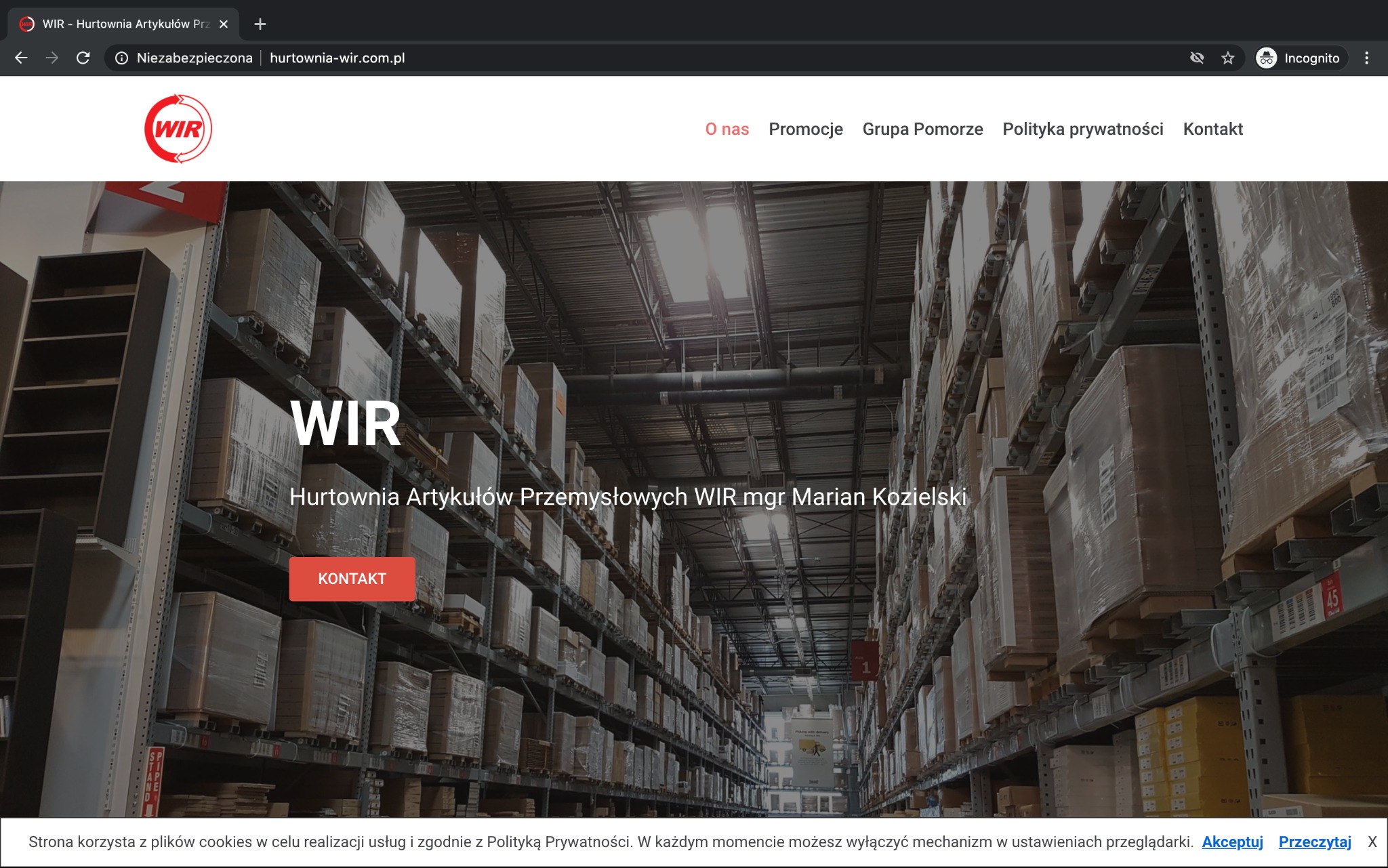 Nowa strona internetowa hurtowni kosmetyczno-chemicznej WIR