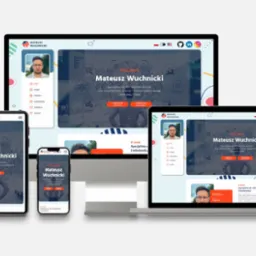 Prezentacja zrealizowanej strony WWW typu One Page na różnych urządzeniach - MattCraft Studio