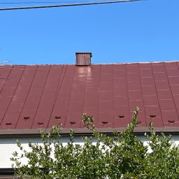 Wykonaliśmy kompleksowe malowanie wraz z wcześniejszym przygotowaniem powierzchni oraz pomalowaniem komina