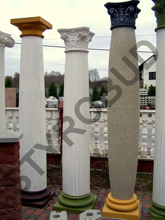 Kolumny betonowe, głowice, sztukateria, grille