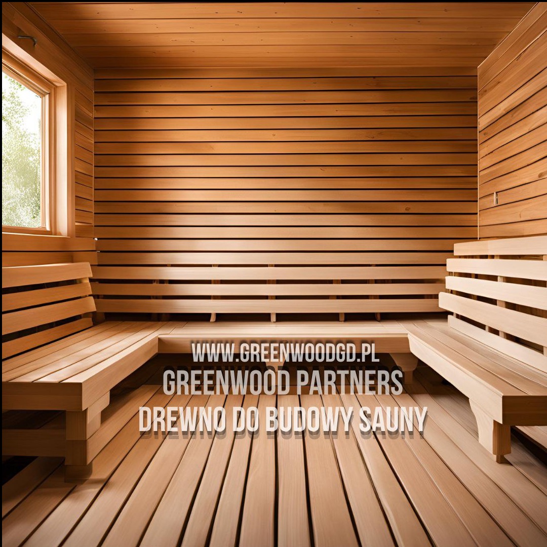 Jasne drewno w saunie: ławy wzdłuż ścian, podłoga z desek, okno z widokiem na zieleń. Minimalistyczny design, ciepłe oświetlenie.