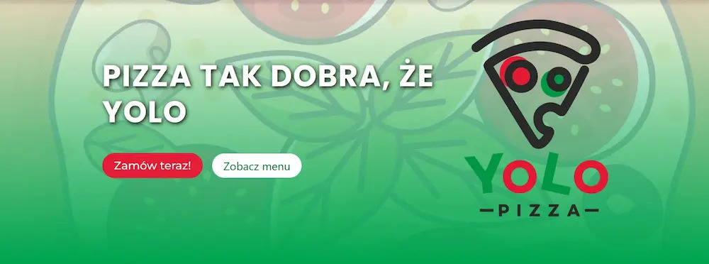 Główny baner dla strony YoloPizza