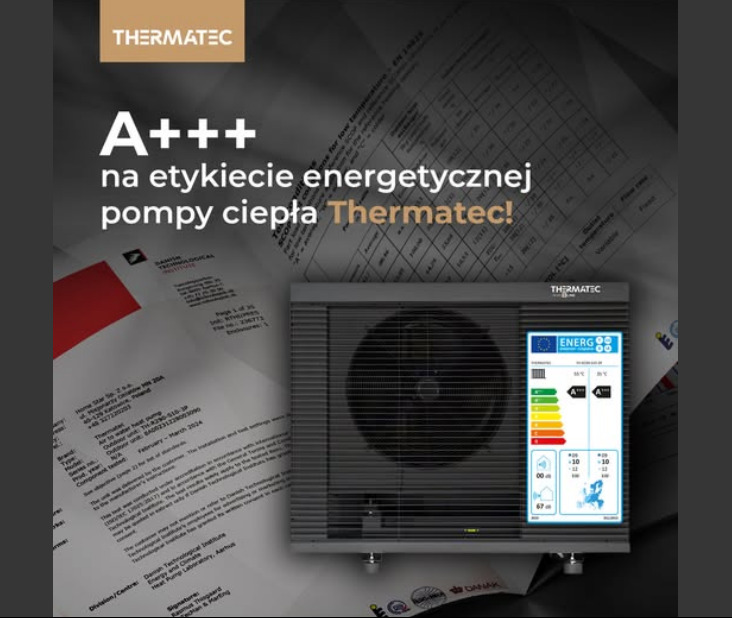 Pompy ciepła THERMATEC mają najwyższą klasę energooszczędności A+++