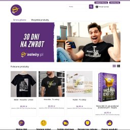 zalezy.pl - sklep internetowy dla YouTubera Wojna Idei. Realizacja w 2022 roku