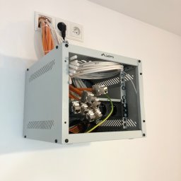 Instalacja sieci 10GB u klienta w mieszkaniu prywatnym.