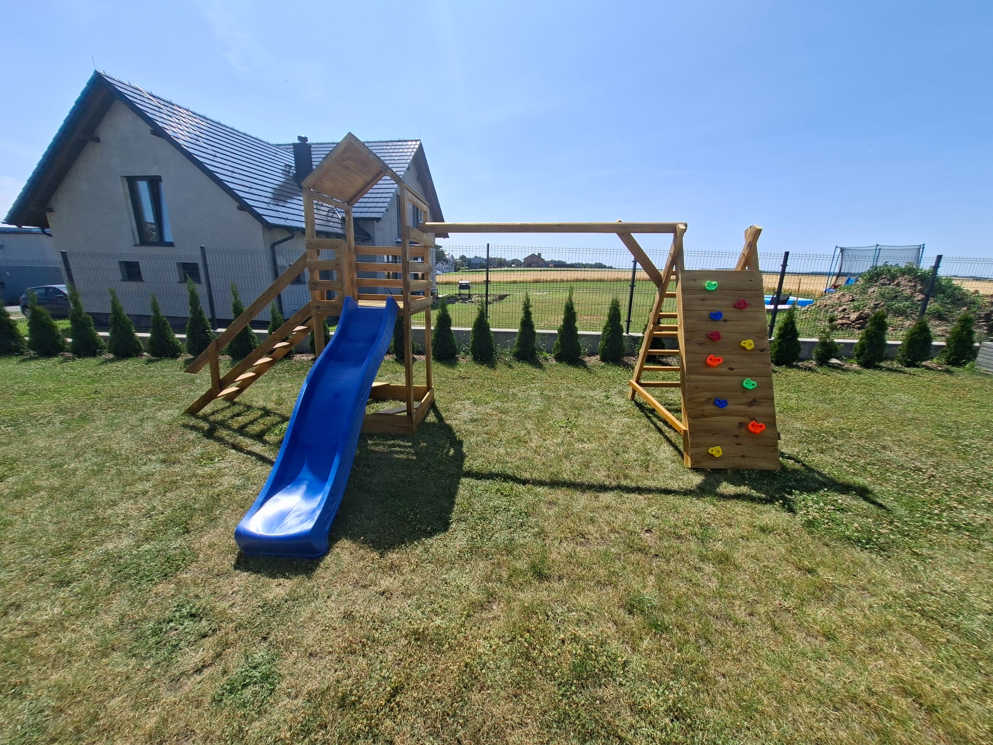 Gotowy Plac Zabaw Dla Dzieci Po Dostarczeniu i Złożeniu Też Można Malowany Zamówić