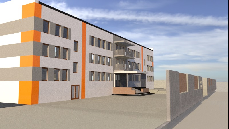 Projekt elewacji. Wałcz. Hotel Apart.