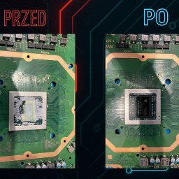 Przygotowanie rdzenia konsoli PlayStation pod nałożenie pasty PTM. 