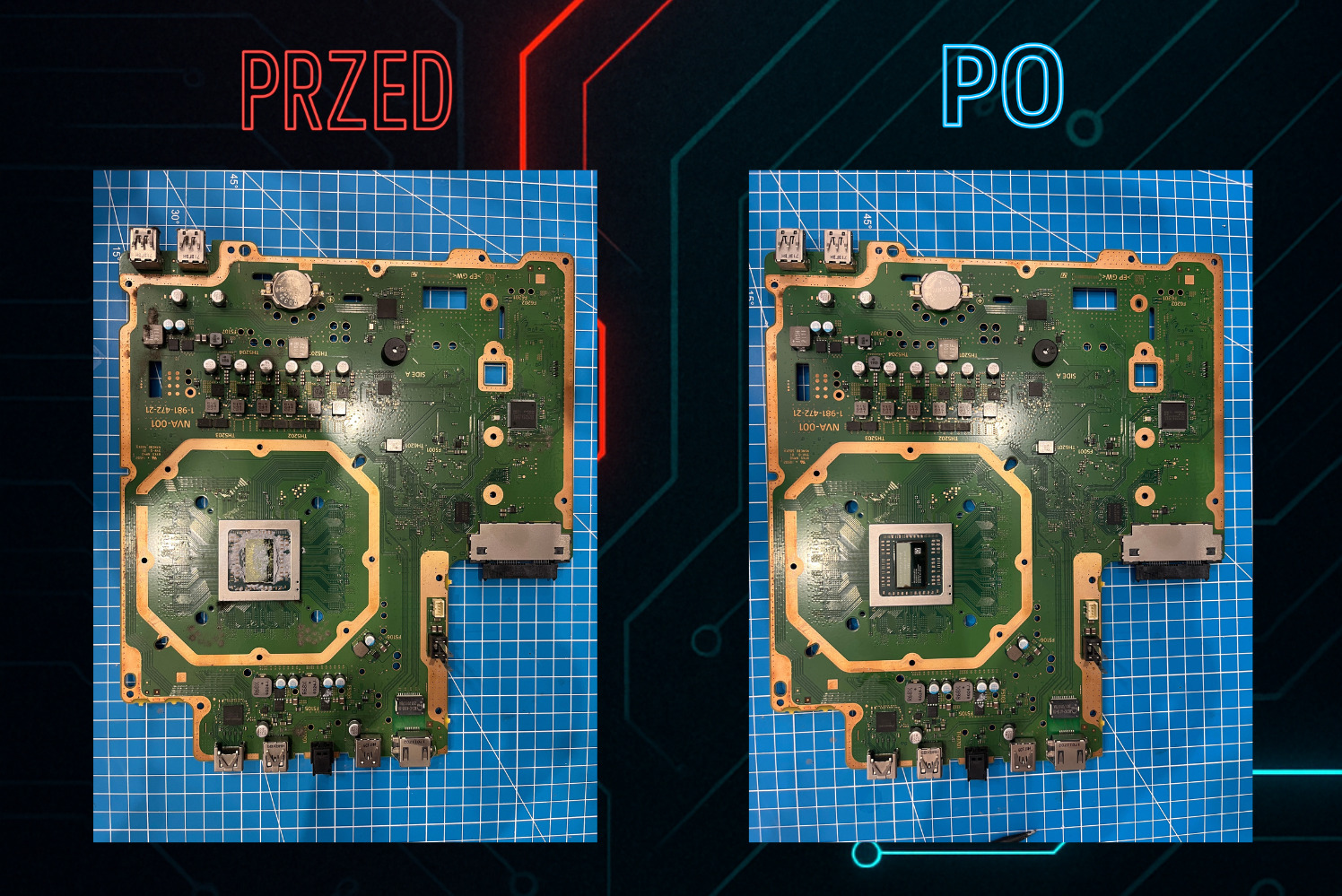 Oczyszczenie płyty w trakcie procesu 'SPA'