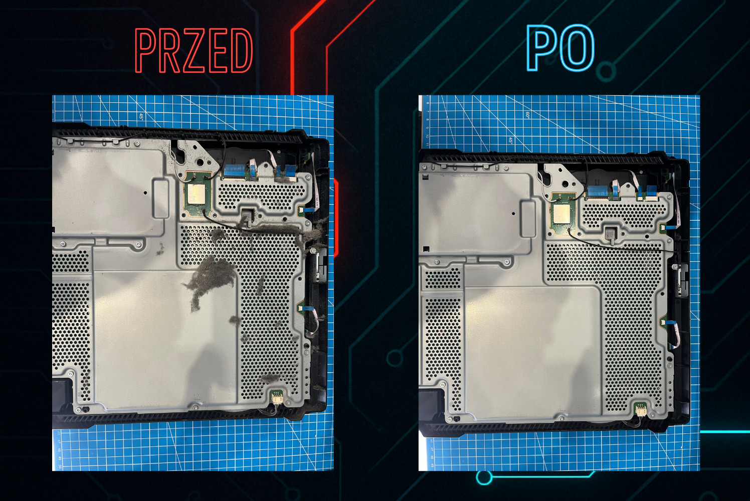 Oczyszczanie z kurzu konsoli Playstation