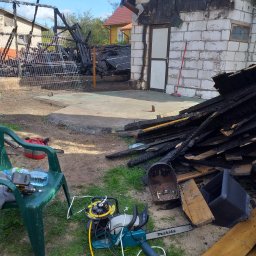 Weronika Wer - Posprzatana altanka po pożarze