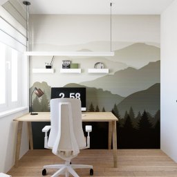 Biuro home office oraz kuchnia z jadalnią