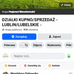 Przykład prowadzonej grupy społecznościowej dla jednego z moich klientów