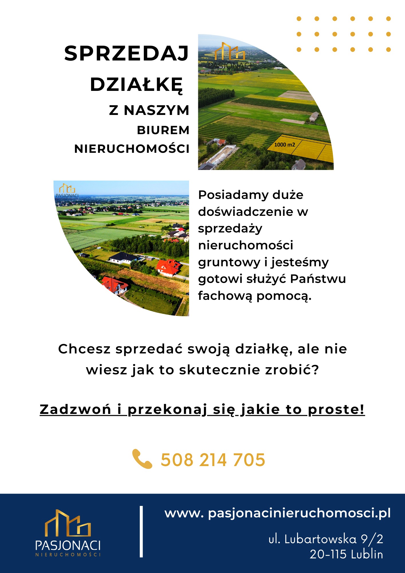 Projekt plakatu dla firmy z branży nieruchomości