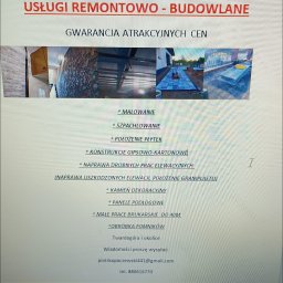 Usługi remontowo budowlane Piotr i Ania - Montaż Płyt Gipsowych Twardog&oacute;ra